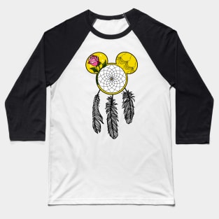 Enchanted Rose Dream Catcher Baseball T-Shirt